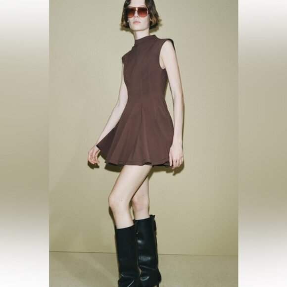 ZARA MINI GODET DRESS ZW COLLECTION - Picture 3 of 8
